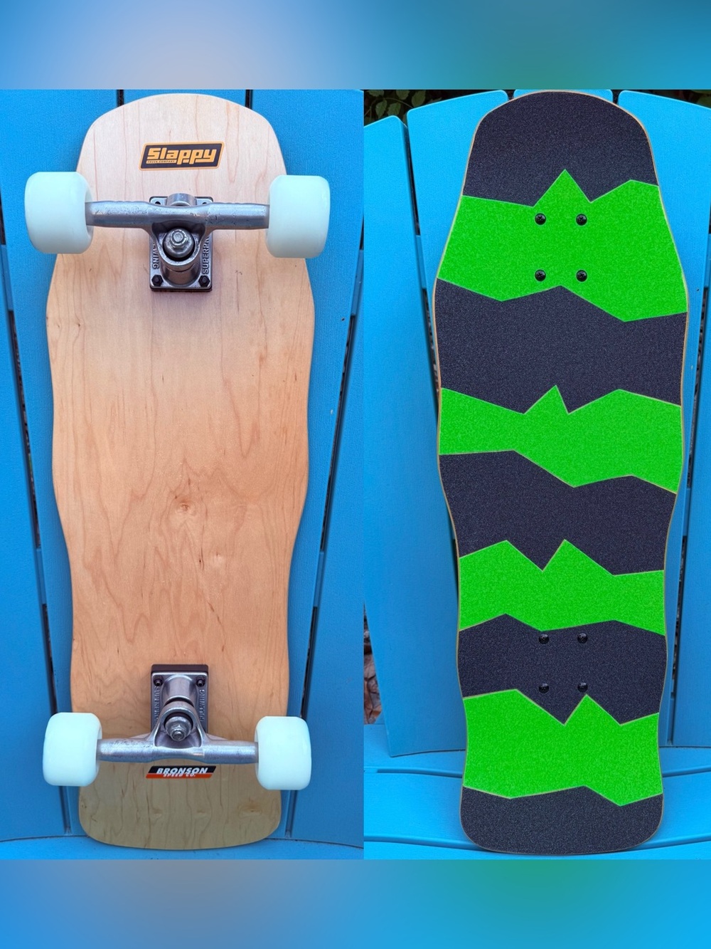 Old School Complete Cruiser Skateboard 10” Gullwing Super Pro 3 Trucks OJ Wheels